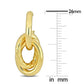 Original AMOUR Open Huggie Hoop with Open Oval Drop Earrings In 10K Yellow Gold