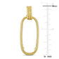 Original AMOUR Open Huggie Hoop with Open Rectangular Drop Earrings In 10K Yellow Gold