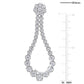 Original AMOUR 2 3/4 CT DEW Created Moissanite Open Pear Shape Dangle Earrings In Sterling Silver