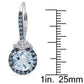 Original AMOUR 4 5/8 CT TGW Sky and London Blue Topaz and 1/10 CT TW Diamond Leverback Earrings In Sterling Silver