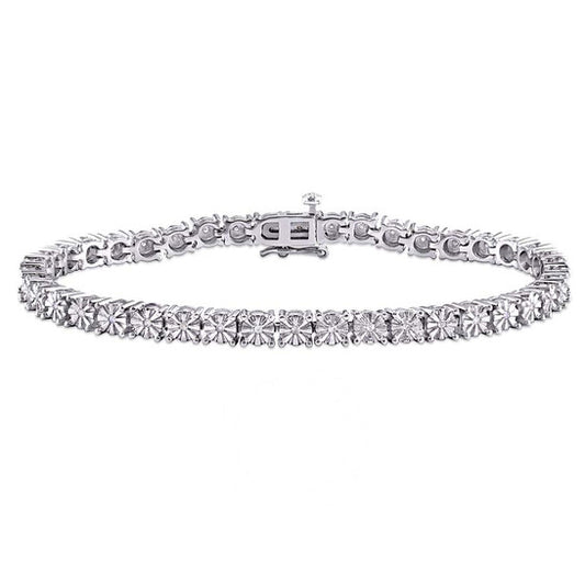 Original AMOUR 1/4 CT TW Diamond Tennis Bracelet In Sterling Silver