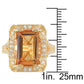 Original Amour Yellow Silver 0.04 CT Diamond TW And 7 3/5 CT TGW Citrine White Topaz Fashion Ring