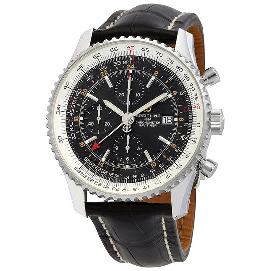 Original Breitling Chronograph Automatic Black Dial Men's Watch A24322121B2P2