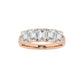 Original Brilliant Diamond 14K Rose Gold 2 CTTW Emerald-Cut LAB GROWN Diamond Five Stone Anniversary Band (FG, SI1+)