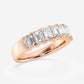 Original Brilliant Diamond 14K Rose Gold 2 CTTW Emerald-Cut LAB GROWN Diamond Seven Stone Anniversary Band (FG, SI1+)