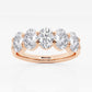 Original Brilliant Diamond 14K Rose Gold 2 CTTW Oval-Cut LAB GROWN Diamond Five Stone Anniversary Band (FG, SI1+)