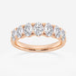 Original Brilliant Diamond 14K Rose Gold 2 CTTW Oval-Cut LAB GROWN Diamond Seven Stone Anniversary Band (FG, SI1+)