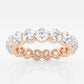 Original Brilliant Diamond 14K Rose Gold 3 CTTW Floating Round-Cut LAB GROWN Diamond Eternity Band (G+, SI)