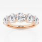 Original Brilliant Diamond 14K Rose Gold 3 CTTW Round-Cut LAB GROWN Diamond Five Stone Anniversary Band (G+/SI)