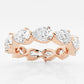 Original Brilliant Diamond 14K Rose Gold 4 CTTW Floating Pear LAB GROWN Diamond Eternity Band (G+SI)