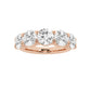 Original Brilliant Diamond 14K Rose Gold 4 CTTW Round-Cut LAB GROWN Diamond Five Stone Anniversary Band (G+/SI)