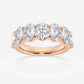 Original Brilliant Diamond 14K Rose Gold 5 CTTW Oval-Cut LAB GROWN Diamond Seven Stone Anniversary Band (FG, SI1+)