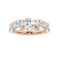 Original Brilliant Diamond 14K Rose Gold 5 CTTW Round-Cut LAB GROWN Diamond Five Stone Anniversary Band (G+/SI)