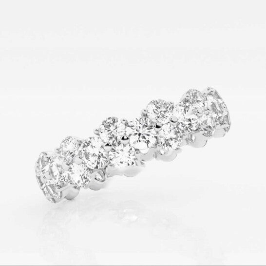 Original Brilliant Diamond 14K White Gold 2 1/2 CTTW Garland Round-Cut LAB GROWN Diamond Eternity Band (G+SI)