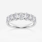 Original Brilliant Diamond 14K White Gold 2 CTTW Oval-Cut LAB GROWN Diamond Seven Stone Anniversary Band (FG, SI1+)