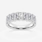 Original Brilliant Diamond 14K White Gold 3 CTTW Emerald-Cut LAB GROWN Diamond Seven Stone Anniversary Band (FG, SI1+)