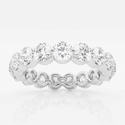 Original Brilliant Diamond 14K White Gold 3 CTTW Floating Round-Cut LAB GROWN Diamond Eternity Band (G+, SI)