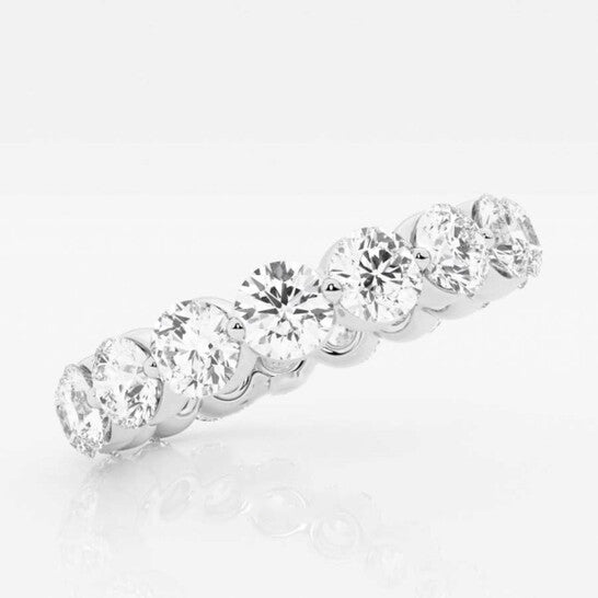 Original Brilliant Diamond 14K White Gold 3 CTTW Floating Round-Cut LAB GROWN Diamond Eternity Band (G+, SI)