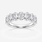 Original Brilliant Diamond 14K White Gold 3 CTTW Oval-Cut LAB GROWN Diamond Seven Stone Anniversary Band (FG, SI1+)