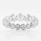 Original Brilliant Diamond 14K White Gold 4 CTTW Floating Round-Cut LAB GROWN Diamond Eternity Band (G+, SI)