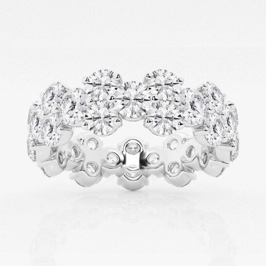 Original Brilliant Diamond 14K White Gold 4 CTTW Garland Round-Cut LAB GROWN Diamond Eternity Band (G+SI)