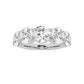 Original Brilliant Diamond 14K White Gold 5 CTTW Round-Cut LAB GROWN Diamond Five Stone Anniversary Band (G+/SI)