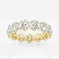 Original Brilliant Diamond 14K Yellow Gold 2 1/2 CTTW Garland Round-Cut LAB GROWN Diamond Eternity Band (G+SI)