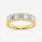 Original Brilliant Diamond 14K Yellow Gold 2 CTTW Emerald-Cut LAB GROWN Diamond Seven Stone Anniversary Band (FG, SI1+)