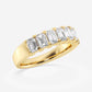 Original Brilliant Diamond 14K Yellow Gold 2 CTTW Emerald-Cut LAB GROWN Diamond Seven Stone Anniversary Band (FG, SI1+)