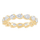 Original Brilliant Diamond 14K Yellow Gold 2 CTTW Floating Pear LAB GROWN Diamond Eternity Band (G+SI)