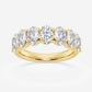 Original Brilliant Diamond 14K Yellow Gold 3 CTTW Oval-Cut LAB GROWN Diamond Seven Stone Anniversary Band (FG, SI1+)