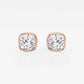 Original Brilliant Diamond 14KT Rose Gold 2 cttw Cushion-Cut Lab Grown Diamond Bezel Set Solitaire Stud Earrings for Women, FG/VS-SI