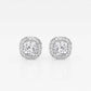 Original Brilliant Diamond 14KT White Gold 1 3/4 cttw Cushion-Cut Lab Grown Diamond Halo Stud Earrings for Women, G+/VS-SI, G+SI