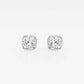 Original Brilliant Diamond 14KT White Gold 1 cttw Cushion-Cut Lab Grown Diamond Bezel Set Solitaire Stud Earrings for Women, G+/VS-SI