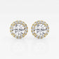 Original Brilliant Diamond 14KT Yellow Gold 2 3/8 cttw Round-Cut Lab Grown Diamond Halo Stud Earrings for Women, FG/VS-SI, G+SI