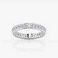 Original Brilliant Diamond 2 cttw Emerald-Cut Lab Grown Diamond Half Bezel Eternity Band in Platinum , G+/VS-SI