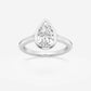 Original Brilliant Diamond 2 cttw Pear-Cut Lab Grown Diamond Bezel Set Solitaire Engagement Ring in Platinum , FG/VS-SI