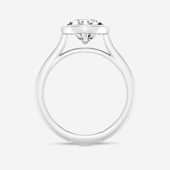 Original Brilliant Diamond 2 cttw Round-Cut Lab Grown Diamond Bezel Set Solitaire Engagement Ring in Platinum , FG/VS-SI