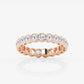 Original Brilliant Diamond 2 cttw Round-Cut Lab Grown Diamond Half Bezel Eternity Band in 14KT Rose Gold , G+SI