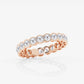 Original Brilliant Diamond 2 cttw Round-Cut Lab Grown Diamond Half Bezel Eternity Band in 14KT Rose Gold , G+SI