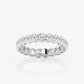 Original Brilliant Diamond 2 cttw Round-Cut Lab Grown Diamond Half Bezel Eternity Band in 14KT White Gold , G+SI