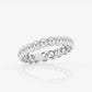 Original Brilliant Diamond 2 cttw Round-Cut Lab Grown Diamond Half Bezel Eternity Band in 14KT White Gold , G+SI