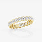 Original Brilliant Diamond 2 cttw Round-Cut Lab Grown Diamond Half Bezel Eternity Band in 14KT Yellow Gold , G+SI