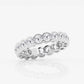 Original Brilliant Diamond 3 cttw Round-Cut Lab Grown Diamond Half Bezel Eternity Band in 14KT White Gold , G+SI