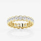 Original Brilliant Diamond 3 cttw Round-Cut Lab Grown Diamond Half Bezel Eternity Band in 14KT Yellow Gold , G+SI