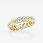 Original Brilliant Diamond 3 cttw Round-Cut Lab Grown Diamond Half Bezel Eternity Band in 14KT Yellow Gold , G+SI