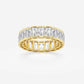 Original Brilliant Diamond 4 cttw Emerald-Cut Lab Grown Diamond Half Bezel Eternity Band in 14KT Yellow Gold , G+/VS-SI