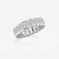 Original Brilliant Diamond 4 cttw Emerald-Cut Lab Grown Diamond Half Bezel Eternity Band in Platinum , G+/VS-SI