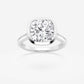 Original Brilliant Diamond 5 cttw Cushion-Cut Lab Grown Diamond Bezel Set Solitaire Engagement Ring in Platinum , FG/VS-SI