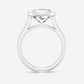 Original Brilliant Diamond 5 cttw Cushion-Cut Lab Grown Diamond Bezel Set Solitaire Engagement Ring in Platinum , FG/VS-SI